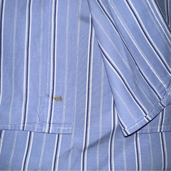 Ralph Lauren Mens XL Bengal Long Sleeve Blue White Striped Classic Button Down - Picture 13 of 14